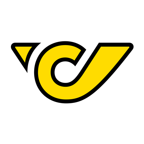 A simple, stylized logo in black and yellow. It features a modern design with curved lines.