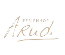 An elegant logo of Ferienhof Arud. The lettering is designed in a modern and appealing way.
