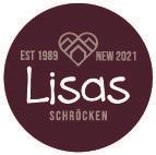 Ein rundes Logo in dunkellila mit dem Schriftzug "Lisas Schröcken". Gründung 1989 und neu gestaltet 2021.